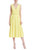 Yellow Lemon-Yellow V-Neck Braided Waist Dress Front