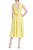 Yellow Lemon-Yellow V-Neck Braided Waist Dress Back