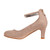 Rose Gold Girls’ Ankle Strap Dress Pumps Side