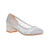 Silver Girls’ Mesh Heeled Party Shoes Front Side