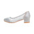 Silver Girls’ Mesh Heeled Party Shoes Side