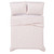 Blush Tufted Matte Satin Full/Queen 3 Piece Quilt Set Overhead