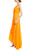 Orange Front Knot Sleeveless Gown Side