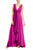 Hot Pink Front Knot Sleeveless Gown Front