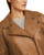 Vicuna Rochelle Leather Feminine Moto Jacket Front Collar