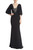 Black Embellished Bodice Gown  Front