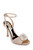 New Nude Nixie Peep Toe Satin Stiletto Sandal Front Side