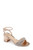 Rose Gold Ansley Metallic Mesh Block Heel Back Side