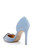 Dusty Blue Aubrey Retro Bow Pump  Front