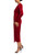 Red 40’S Pleated Velvet Dress  Side