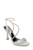 Silver Sally Curvy Heel Stiletto Sandal Front Side