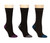 Black Full Cushioned Bamboo Sock Set, With Tipping