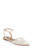 Ivory Fawn Mesh Pointed Toe Flat with Rhinestone Ankl Front Side