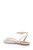 Ivory Fawn Mesh Pointed Toe Flat with Rhinestone Ankle Back Side