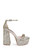 Platino Party Platform Block Heel Side