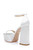 White Party Platform Block Heel Back Side