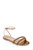 Bronze Roslyn Metallic Flat Sandal with Crystals Front Side