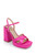 Neon Pink Rainbow Chunky Platform  Front Side