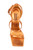 Orange Sly Metallic Block Heel with Ankle Strap Top