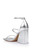 Silver Sly Metallic Block Heel with Ankle Strap Back Side