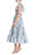 Floral Print Ruffled Shoulder Dress with Tiered Skirt Side