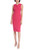 Fuchsia Sleeveless Drape Neck Dress Front