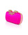 Neon Pink Lyra Starburst Clasp Satin Minaudiere Side