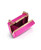 Hot Pink Billie Mini Box Clutch with Rhinestone Wristlet Open