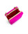 Neon Pink Billie Mini Box Clutch with Rhinestone Wristlet Open