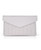 Silver Isabella Shimmer Box Pleat Envelope ClutchFront