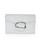 Silver Aubrey Satin Envelope with Organic Shape BuckleFront