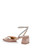 Warm Nude Infinity Satin Block Heels with Ankle Strap Back Side