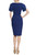 Navy Drama Sleeve Cocktail Dress Back