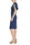 Navy Drama Sleeve Cocktail Dress Side