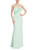 Mint Strapless 3D Flower Mermaid Gown Front