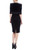 Black Lace-Trimmed Velvet Sheath Dress Back