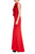 Red Rosette One-Shoulder Mermaid Evening Gown