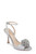 Silver Vida Rosette Peep Stiletto Front Side