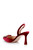 Ruby Red Enida Stiletto Slingback with Crystal Buckle Back Side