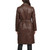 Chocolate Tiffany Faux Leather Trench Coat Back