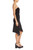 Black Strapless Cocktail Dress with Side Drape Side