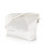 White Alexandra Satin Large Bow Handle Clutch Side