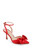 Luscious Red Yanna Satin Stiletto with Bow Front Side