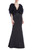 Black Crystal-Embellished Tulle Column Gown Movement