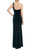 Emerald Velvet One Shoulder Rosette Column Gown Back