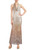 Silver Gold Ombre Sequin Halter Gown Front