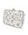 White Madison Floral Crystal Minaudière Side