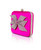 Neon Pink Blakely Crystal Bow Clutch Side