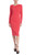 Red Long-Sleeved Sheath with Shoulder Knot Front