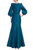 Teal Bishop Sleeve Mermaid Gown with Stars Back